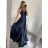 Women's Elegant Party Long Dress with Straps (S/M ONE SIZE) ITALIAN FASHION IMPSH2280608/DU -   béžová smetanová -   S/M/L