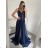 Women's Elegant Party Long Dress with Straps (S/M ONE SIZE) ITALIAN FASHION IMPSH2280608/DU -   béžová smetanová -   S/M/L