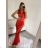 Women's long elegant party dress with straps (S/M ONE SIZE) ITALIAN FASHION IMWD2215280
