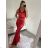 Women's long elegant party dress with straps (S/M ONE SIZE) ITALIAN FASHION IMWD2215280