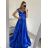 Šaty elegantní společenské bez rukávu dámské (L/XL/2XL ONE SIZE) ITALSKÁ MÓDA IMPSH2250039 blue L-2XL