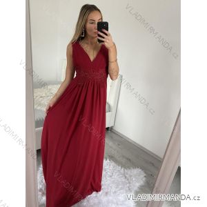 Women's elegant evening dress with straps (S/M ONE SIZE) ITALIAN FASHION IMPSH2280628/DU