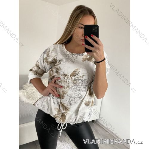 Tunika Vánoční sametová teplá dlouhý rukáv dámská nadrozměr (XL/2XL ONE SIZE) ITALSKá MóDA IM422580