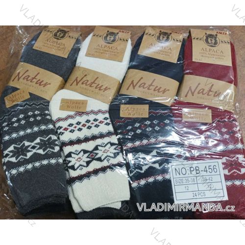 Women's warm alpaca wool socks (35-42) AMZF AMZF22PB-456