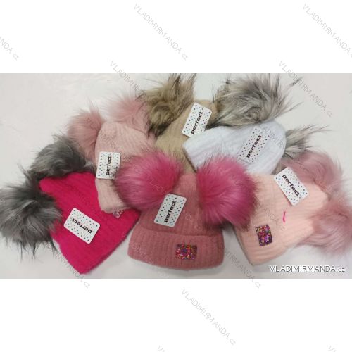 Girls' winter cap and cravat set (3-8 years) WROBI POLAND PV322K-281