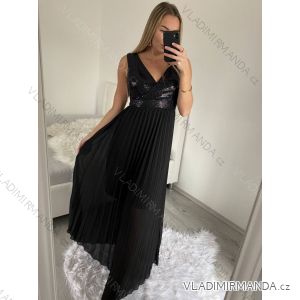 Women's Long Elegant Sparkly Strapless Dress (S/M ONE SIZE) ITALIAN FASHION IMWA224069