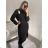 Women's Long Sleeve Turtleneck Knitted Dress (S/M/L ONE SIZE) ITALIAN FASHION IMD221099