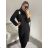 Women's Long Sleeve Turtleneck Knitted Dress (S/M/L ONE SIZE) ITALIAN FASHION IMD221099
