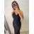 Women's elegant party long dress with straps (S/M ONE SIZE) ITALIAN FASHION IMM2255333/DU S/M pink