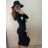 Šaty letní na ramínka dámské (S/M ONE SIZE) ITALSKÁ MÓDA IMPBB22B21841 black S/M