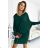 400-1 Bat dress with a hood - green
