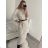 Women's Warm Knitted Dress with Belt Long Sleeve (S/M/L/XL ONE SIZE) ITALIAN FASHION IMM2259100