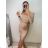 Women's Knitted Sweater Dress Set (S/M ONE SIZE) ITALIAN FASHION IMWE223972 S/M béžová