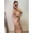 Women's Knitted Sweater Dress Set (S/M ONE SIZE) ITALIAN FASHION IMWE223972 S/M béžová
