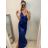 Women's Long Elegant Strapless Prom Dress (S/M ONE SIZE) ITALIAN FASHION IMWE223030 S/M Royal blue