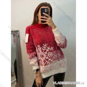 Women's Christmas Long Sleeve Turtleneck Sweater (S/M ONE SIZE) ITALIAN FASHION IMPBB22Y23001/DU