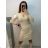 Šaty plesové dlouhé elegantní bez rukávu dámské (S/M ONE SIZE) ITALSKÁ MÓDA IMPBB22B22876 S/M Cream