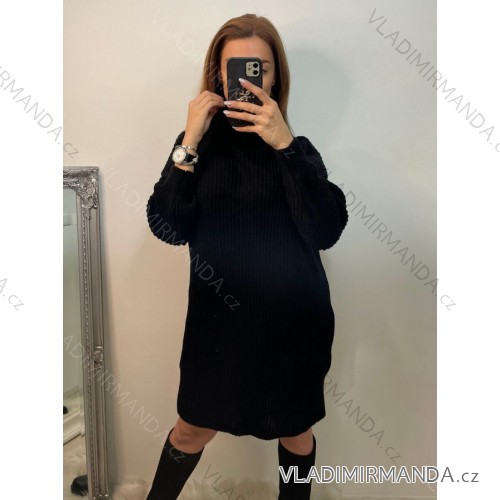 Šaty letní na ramínka dámské (S/M ONE SIZE) ITALSKÁ MÓDA IMPBB22B21841 S/M Black
