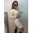 Women's Long Sleeve Knitted Dress (S/M ONE SIZE) ITALIAN FASHION IMF22H528