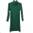 Šaty elegantní dlouhý rukáv dámské (S/M ONE SIZE) ITALSKÁ MÓDA IMM211535 S/M Green