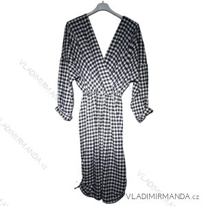 Women's Plus Size Elegant Long Sleeve Dress (XL/2XL/3XL ONE SIZE) ITALIAN FASHION IMWQ22MARIA