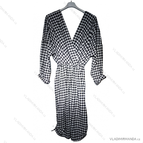 Women's Plus Size Elegant Long Sleeve Dress (XL/2XL/3XL ONE SIZE) ITALIAN FASHION IMWQ22MARIA