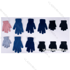 Finger knitted gloves children's youth girls (12-14-16-18cm) YOCLUB YOC22RED-MAG4U