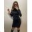 Women's Long Sleeve Turtleneck Mini Dress (S/M ONE SIZE) ITALIAN FASHION IMM22II1479
