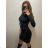 Women's Long Sleeve Turtleneck Mini Dress (S/M ONE SIZE) ITALIAN FASHION IMM22II1479