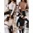 Women's Long Sleeve Knitted T-Shirt (S/M ONE SIZE) ITALIAN FASHION IMPLI222742 Brown S/M