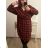 Šaty elegantní třpytivé dlouhý rukáv dámské nadrozměr (XL/2XL ONE SIZE) ITALSKÁ MÓDA IMWQ22LAURA 2XL/3XL red big dice