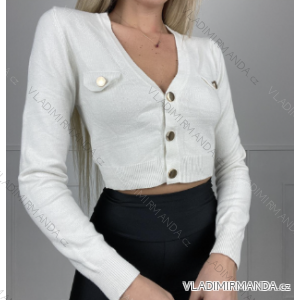 Women's Short Long Sleeve Sweater (S/M ONE SIZE) ITALIAN FASHION IMPBB23Z1128