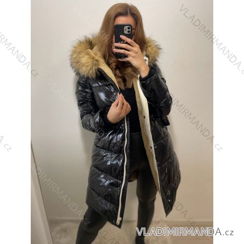Coat winter park with fur women KZELL MODA KZE208285 black L