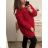 Knitted Dress a-Sweater Extended Long Sleeve Women's Plus Size (XL / 2XL ONE SIZE) ITALIAN FASHION IM421BONA