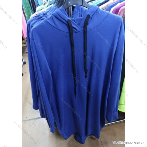 Women's Hooded Short Sleeve Dress (L / XL ONE SIZE) ITALIAN FASHION IM422635