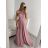 Elegant Short Ladies Dress (sml) ITALIAN MODA IM919014 Old-pink S/M