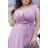 Women's Plus Size (42-48) Long Elegant Party Sleeveless Dress POLISH FASHION PMLBC23248-20 Pink 42