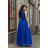 Women's Plus Size (42-48) Long Elegant Party Sleeveless Dress POLISH FASHION PMLBC23248-05 Royal Blue 42