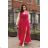 Women's Plus Size (42-48) Long Elegant Party Sleeveless Dress POLISH FASHION PMLBC23248-07 Burgundy 48