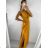Elegant formal dress with straps for women (S / M ONE SIZE) ITALIAN FASHION IM321576 M / L red