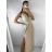 Elegant formal dress with straps for women (S / M ONE SIZE) ITALIAN FASHION IM321576