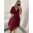 Women's Long Knitted Turtleneck Short Sleeve Dress (S/M ONE SIZE) ITALIAN FASHION IMM229012ZO