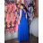 Women's Plus Size (42-46) Long Elegant Party Sleeveless Dress POLISH FASHION PMLBC23265-13 <p>Royal blue</p> 44