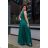 Women's Plus Size (42-46) Long Elegant Party Sleeveless Dress POLISH FASHION PMLBC23265-10 Green 42