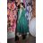 Women's Plus Size (42-46) Long Elegant Party Sleeveless Dress POLISH FASHION PMLBC23265-10 Green 44