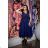 Women's Plus Size (42-46) Long Elegant Party Sleeveless Dress POLISH FASHION PMLBC23265-10 blue 48