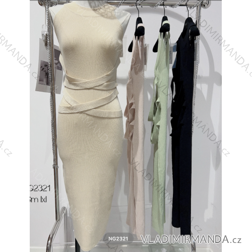 Women's Sleeveless Knitted Dress (S/ML/XL) ITALIAN FASHION IMPTI23NG2321