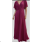 Women's Long Short Sleeve Dress (S/M ONE SIZE) ITALIAN FASHION FMPRP23JRE1395