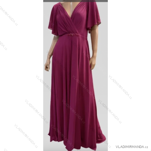 Women's Long Short Sleeve Dress (S/M ONE SIZE) ITALIAN FASHION FMPRP23JRE1395