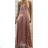Women's Long Elegant Strapless Dress (S/M ONE SIZE) ITALIAN FASHION FMPRP23HM2298